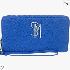 Steve Madden Blue Quilted Wallet